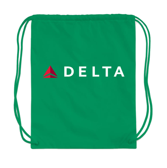 Delta Airlines Drawstring Bag