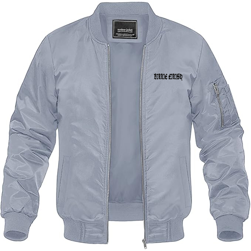 MAGNIVIT Men's Billie Eilish Lightweight Bomber Jacket Windbreaker Casual Fall Spring Outdoor Coat