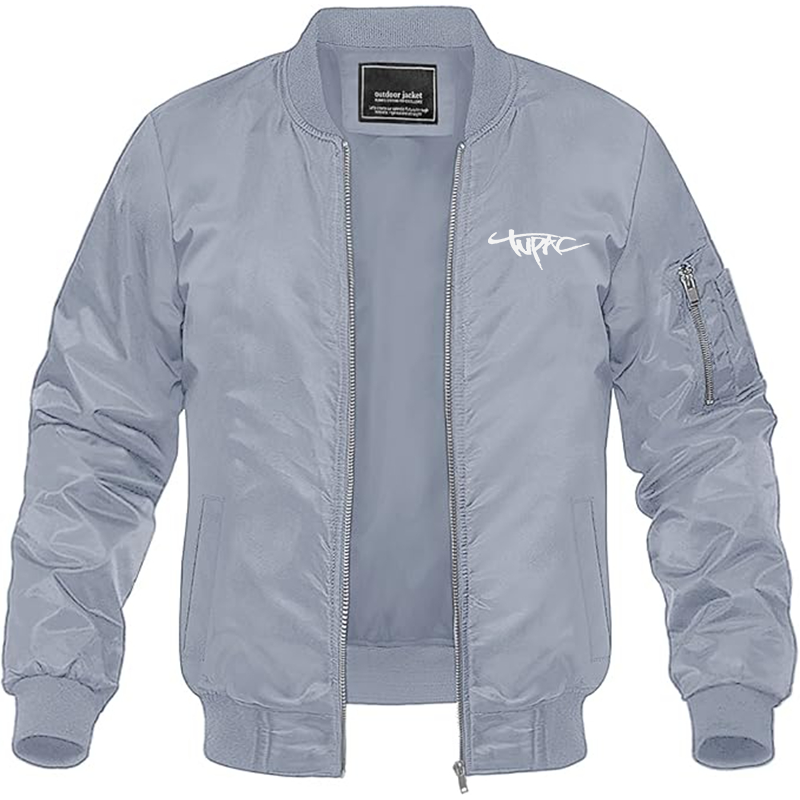 MAGNIVIT Men's Tupac Lightweight Bomber Jacket Windbreaker Casual Fall Spring Outdoor Coat