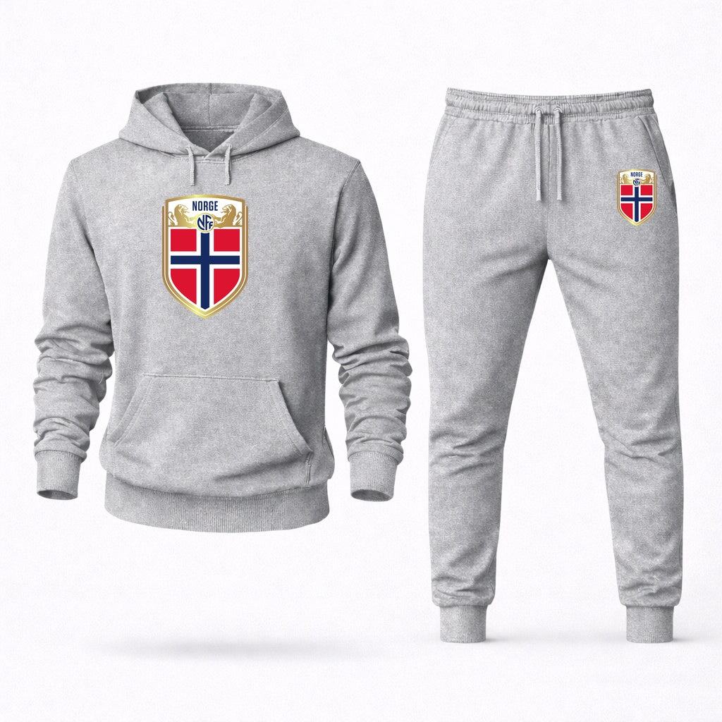 Men's Norway Soccer Hoodie and Joggers Set