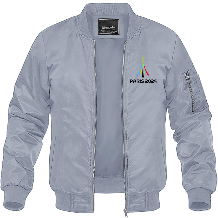 Men's Olympia Paris 2024 Lightweight Bomber Jacket Windbreaker Softshell Varsity Jacket