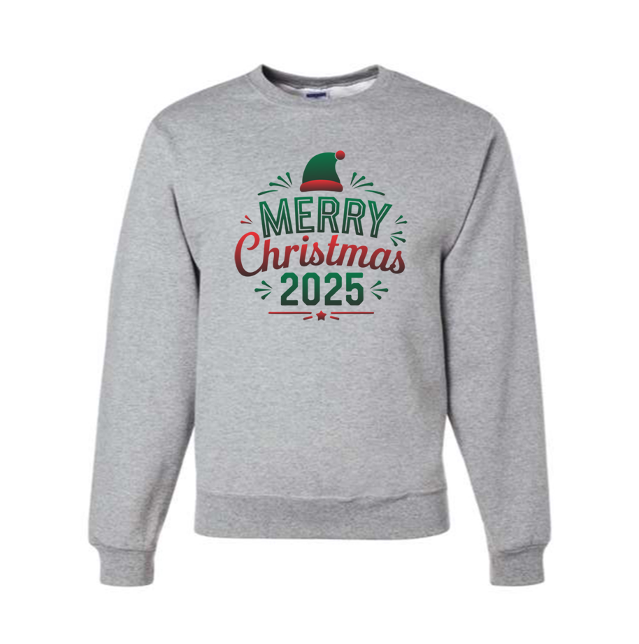 Men's Merry Christmas 2025 Crewneck Sweatshirt