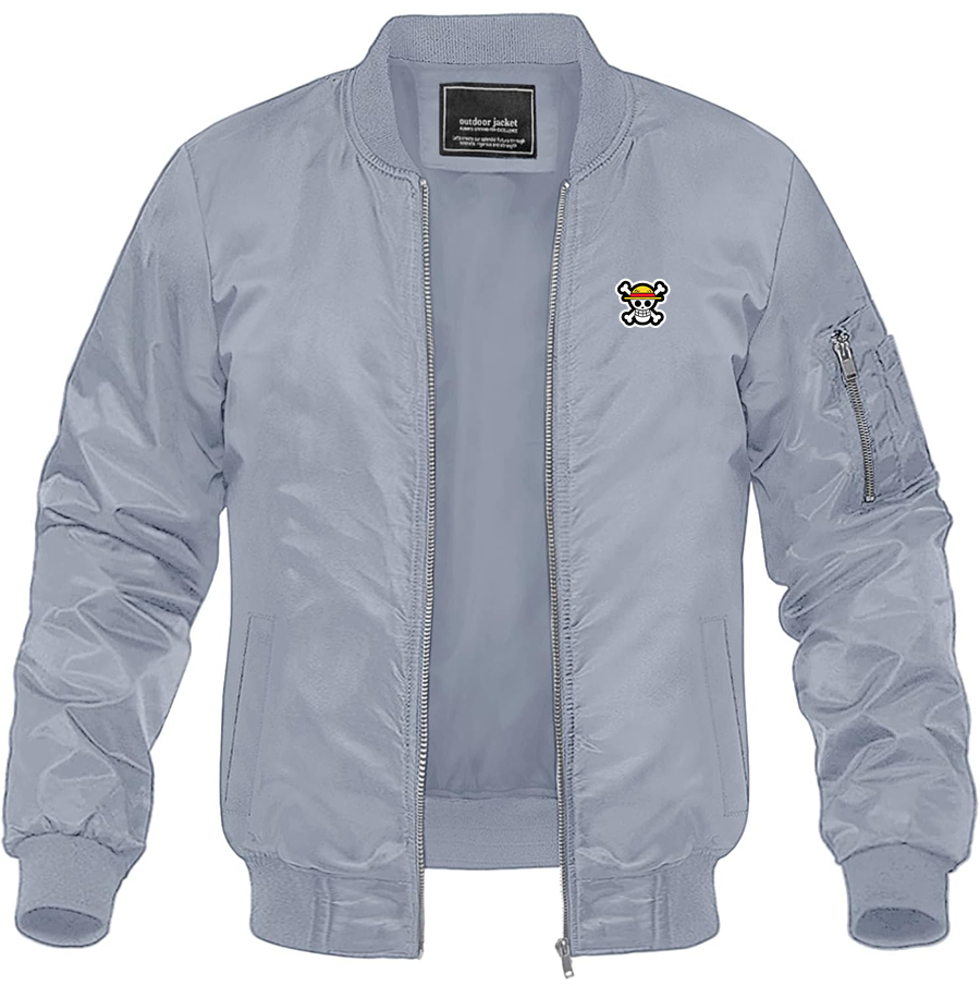 Men's StrawHat Lightweight Bomber Jacket Windbreaker Softshell Varsity Jacket
