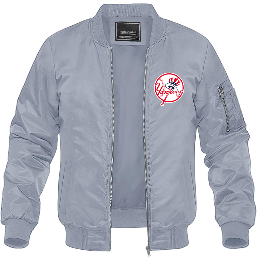 Men's Yankees NY Lightweight Bomber Jacket Windbreaker Softshell Varsity Jacket