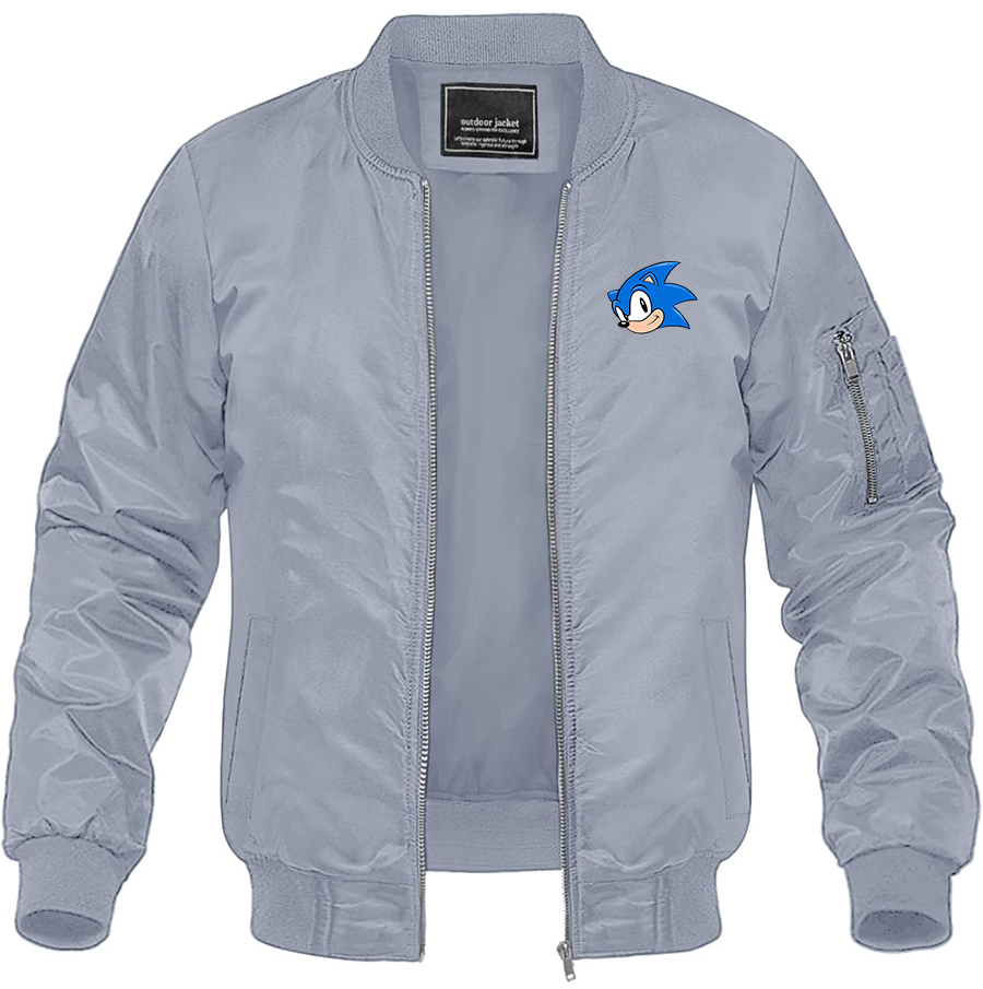 Men's Sonic the Hedgehog Lightweight Bomber Jacket Windbreaker Softshell Varsity Jacket