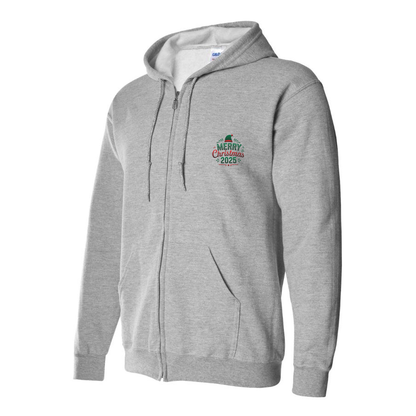 Men's Merry Christmas 2025 Zipper Hoodie