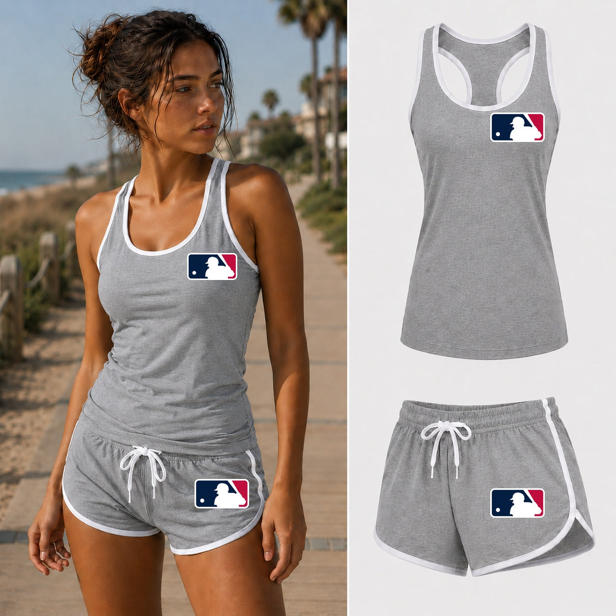 Women’s MLB Tank top and Shorts Set