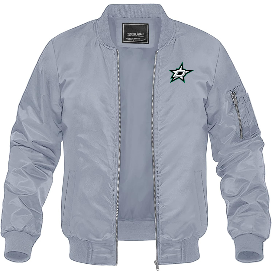 Men's NHL Dallas Stars Lightweight Bomber Jacket Windbreaker Softshell Varsity Jacket