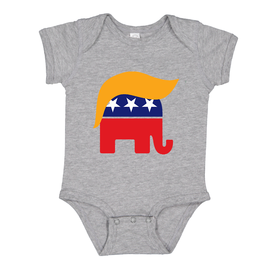 Donald Trump Hair Elephant Baby Romper Onesie