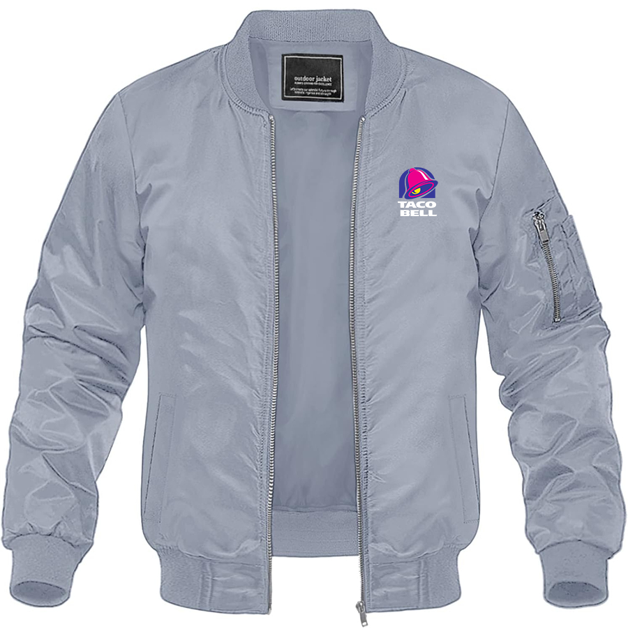 Men's Taco Bell Lightweight Bomber Jacket Windbreaker Softshell Varsity Jacket