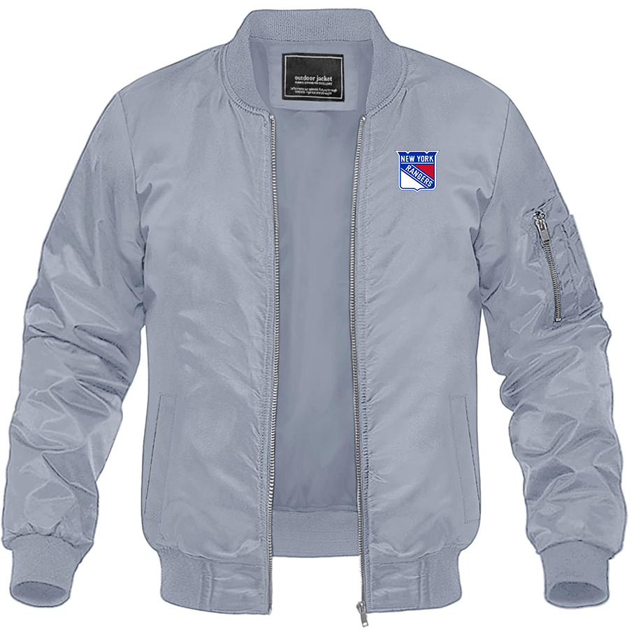 Men's NHL - New York Rangers Lightweight Bomber Jacket Windbreaker Softshell Varsity Jacket