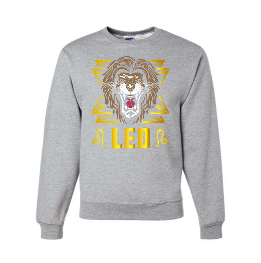 Men's Leo Zodiac Sign Crewneck Sweatshirt