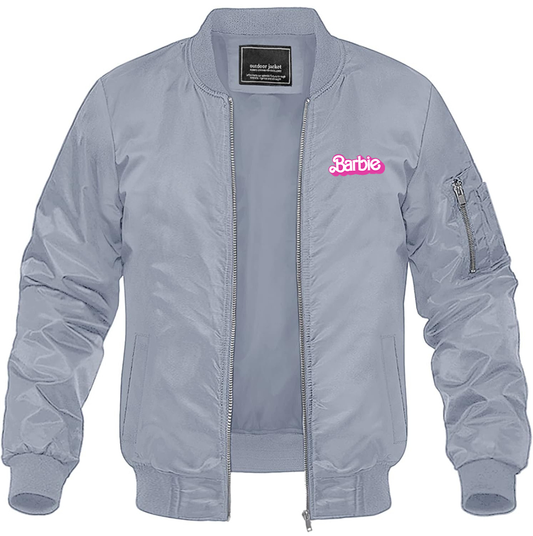 Men's Barbie  Lightweight Bomber Jacket Windbreaker Softshell Varsity Jacket