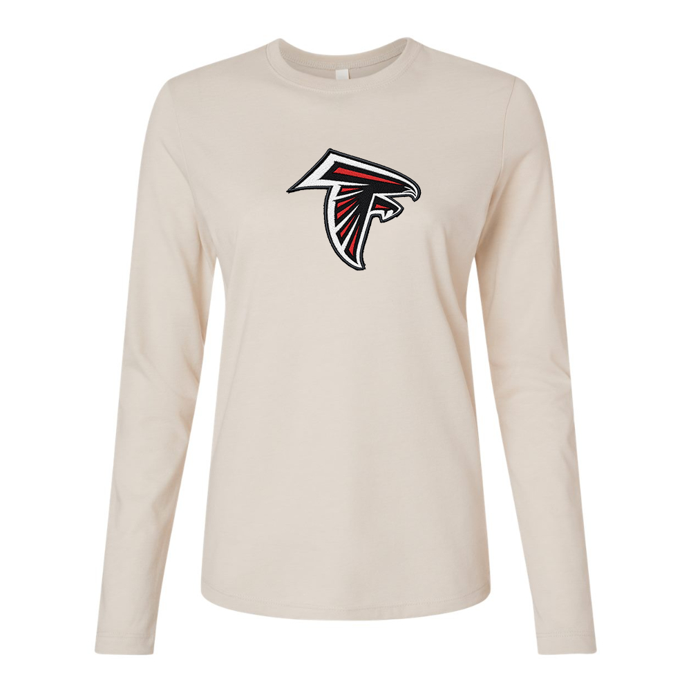 Women’s Atlanta Falcons Embroidered BELLA CANVAS Jersey Long Sleeve Tee