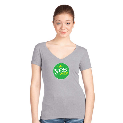 Women's Yes Way  Next Level Ideal V-Neck T-Shirt