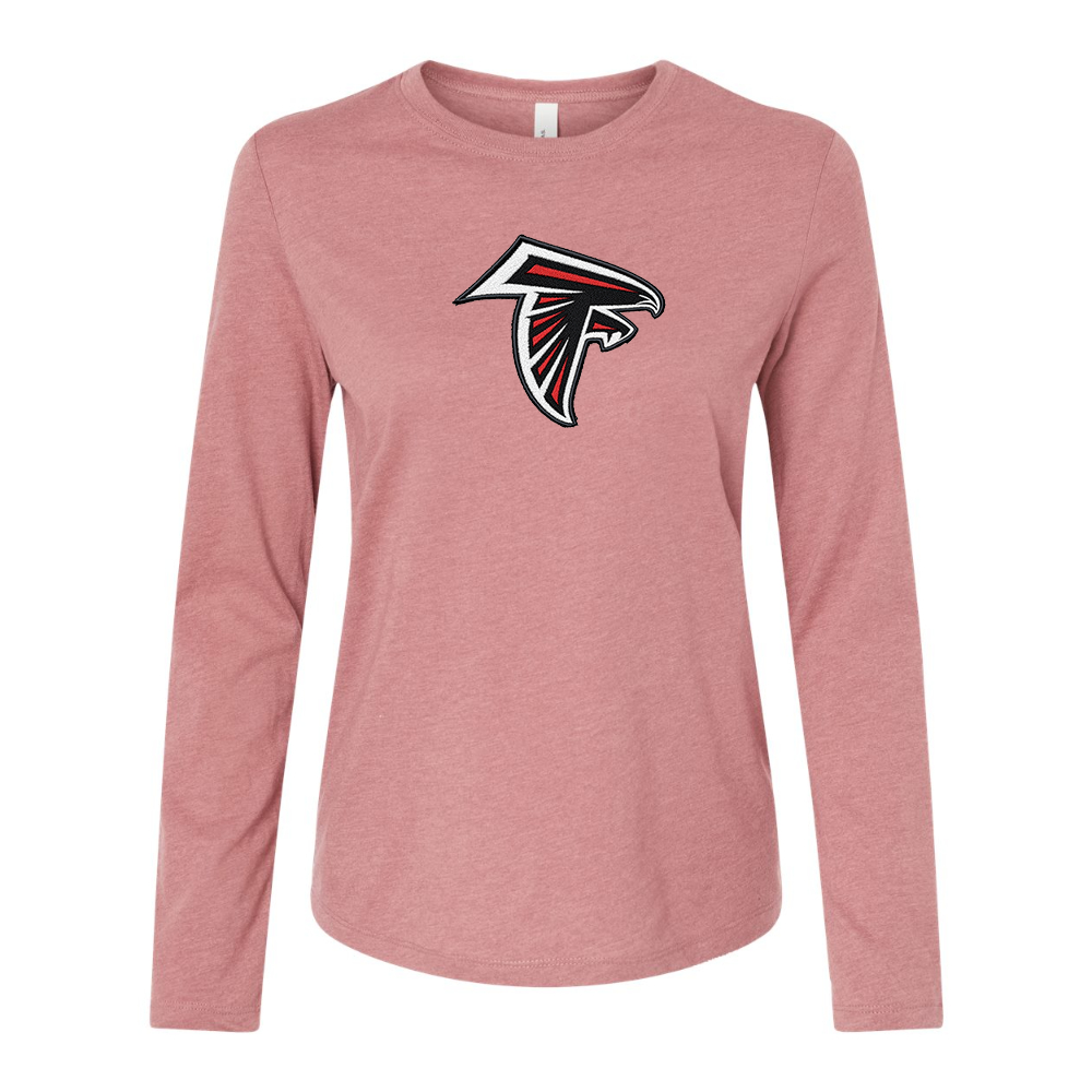 Women’s Atlanta Falcons Embroidered BELLA CANVAS Jersey Long Sleeve Tee