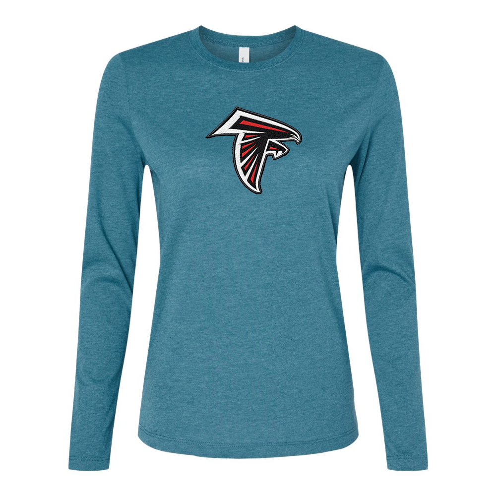 Women’s Atlanta Falcons Embroidered BELLA CANVAS Jersey Long Sleeve Tee