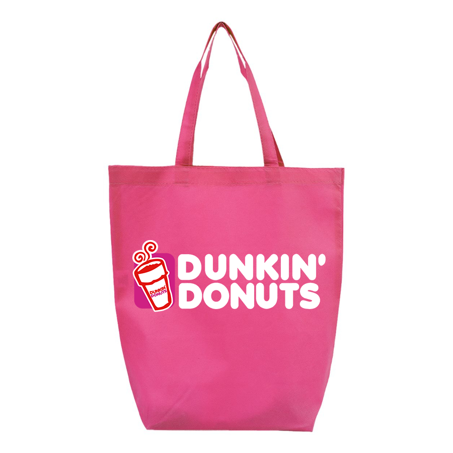 Dunkin Donuts Q Tees Non Woven Gusset Bottom Tote T-Shirt