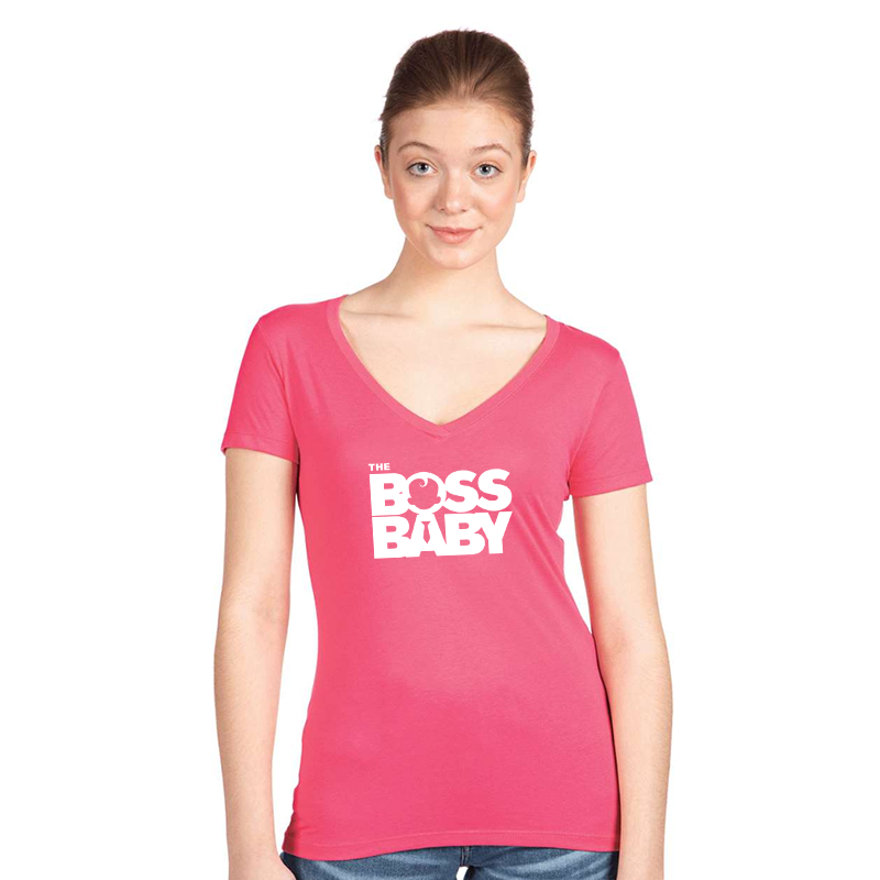 Women's Boss Baby  Next Level Ideal V-Neck T-Shirt