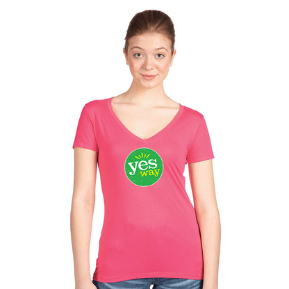 Women's Yes Way  Next Level Ideal V-Neck T-Shirt