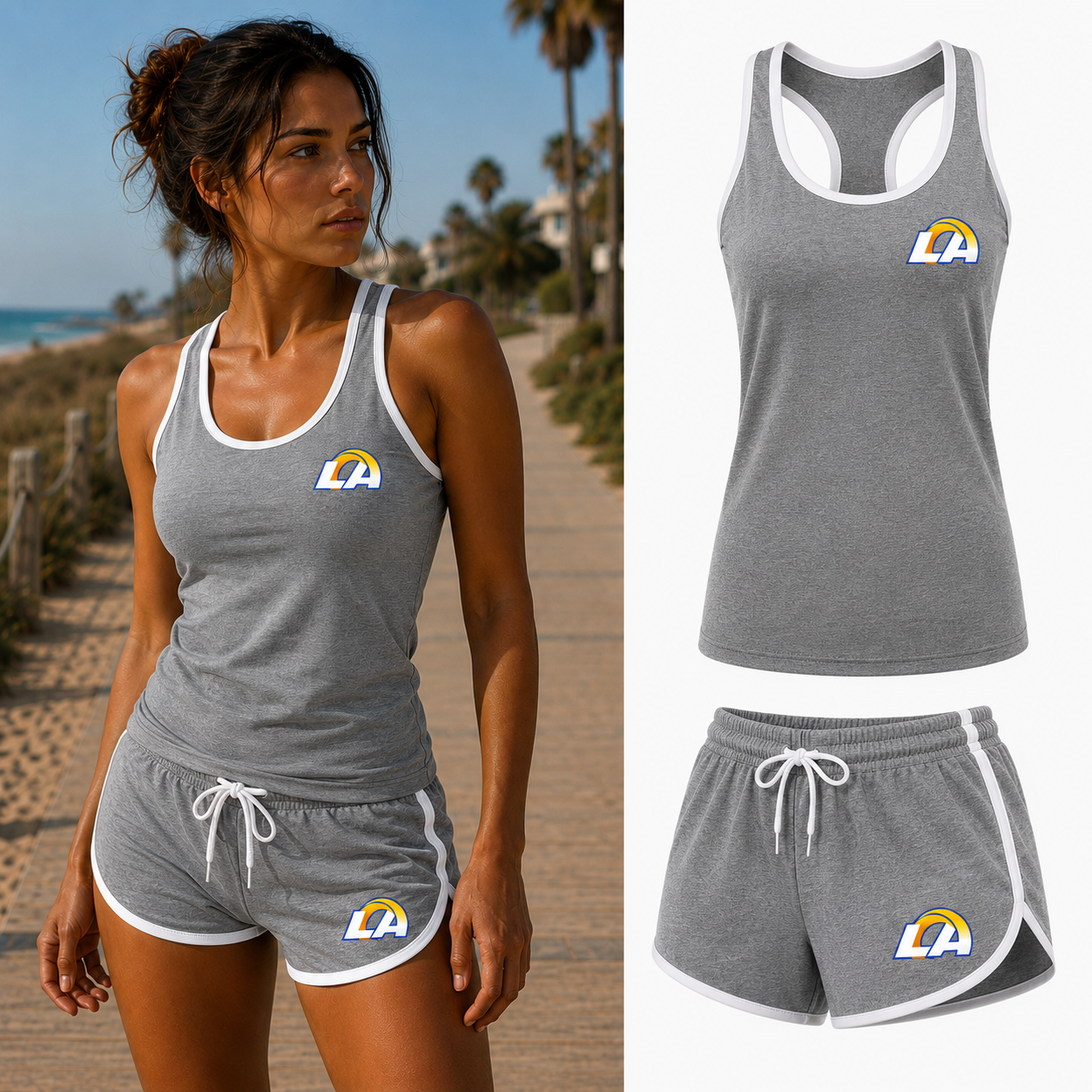 Women’s Los Angeles Rams Tank top and Shorts Set