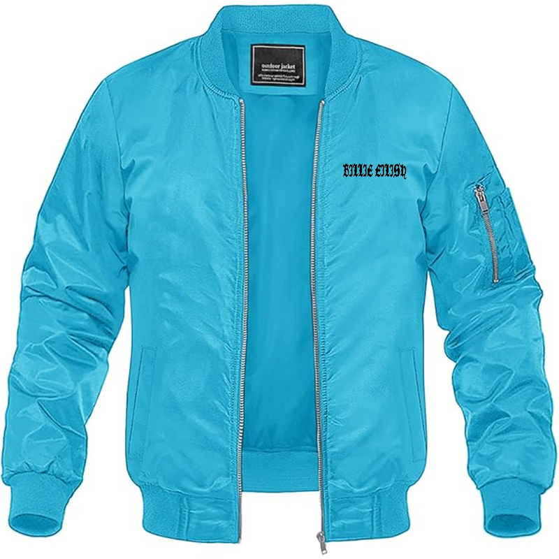 MAGNIVIT Men's Billie Eilish Lightweight Bomber Jacket Windbreaker Casual Fall Spring Outdoor Coat