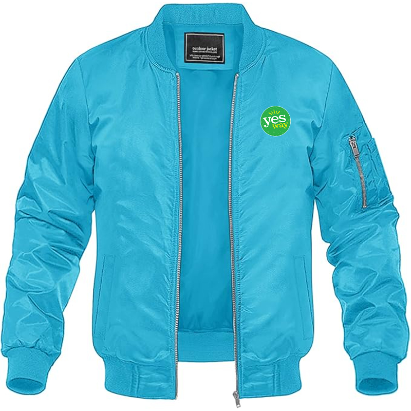 MAGNIVIT Men's Yes Way  Lightweight Bomber Jacket Windbreaker Casual Fall Spring Outdoor Coat