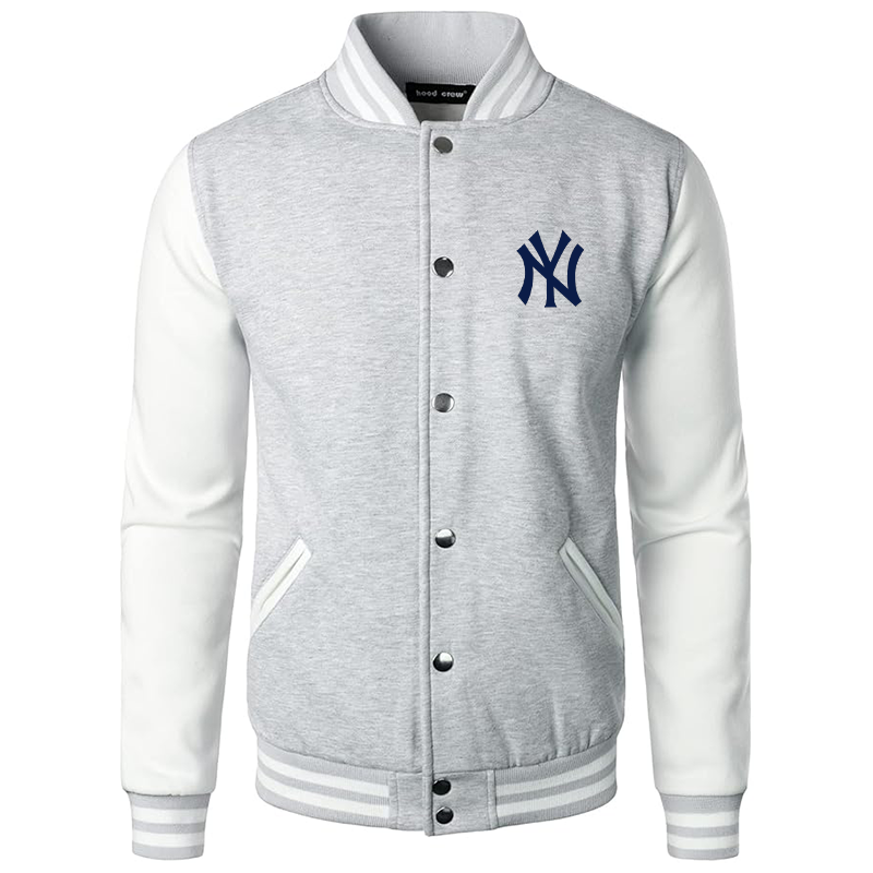 Men’s  New York NY Yankees Varsity Baseball Jacket Cotton Blend Letterman Jackets
