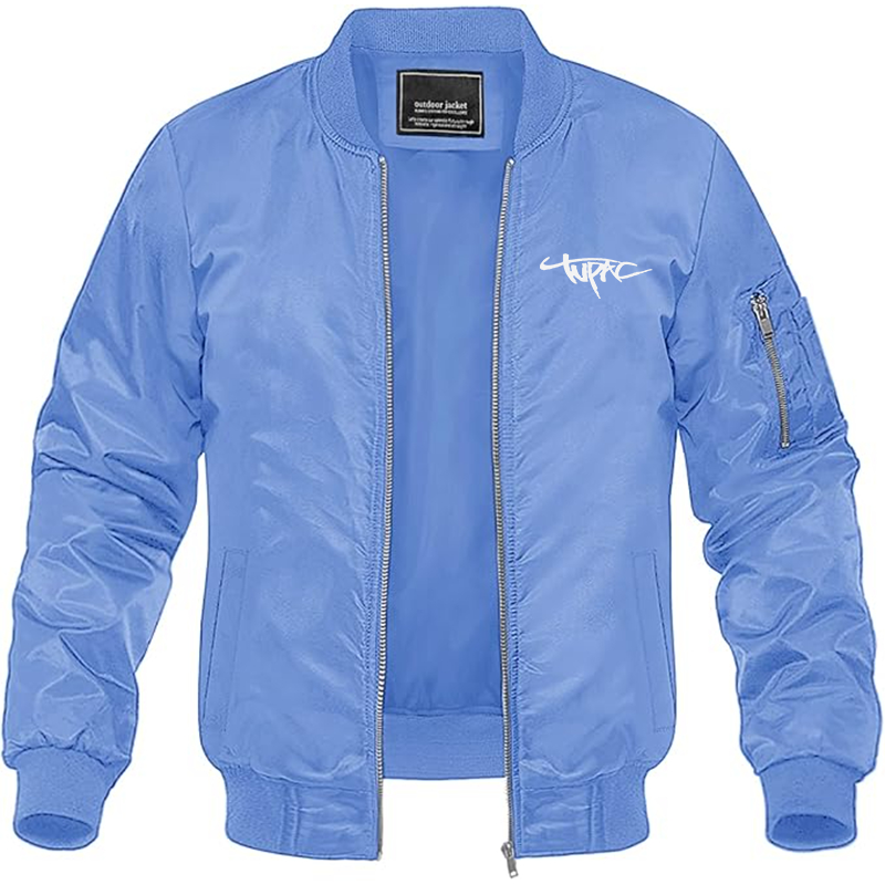 MAGNIVIT Men's Tupac Lightweight Bomber Jacket Windbreaker Casual Fall Spring Outdoor Coat