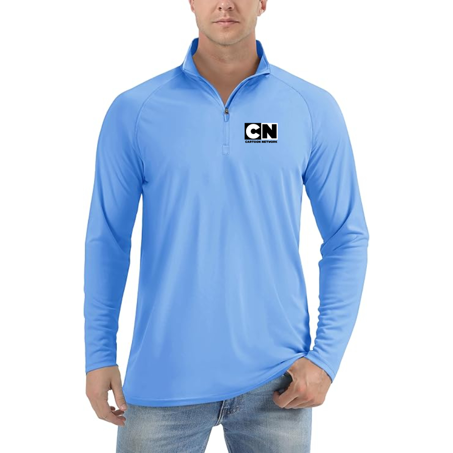 Men's Cartoon Network Lightweight Quarter-Zip Athletic Shirt Long Sleeve Performance Wear