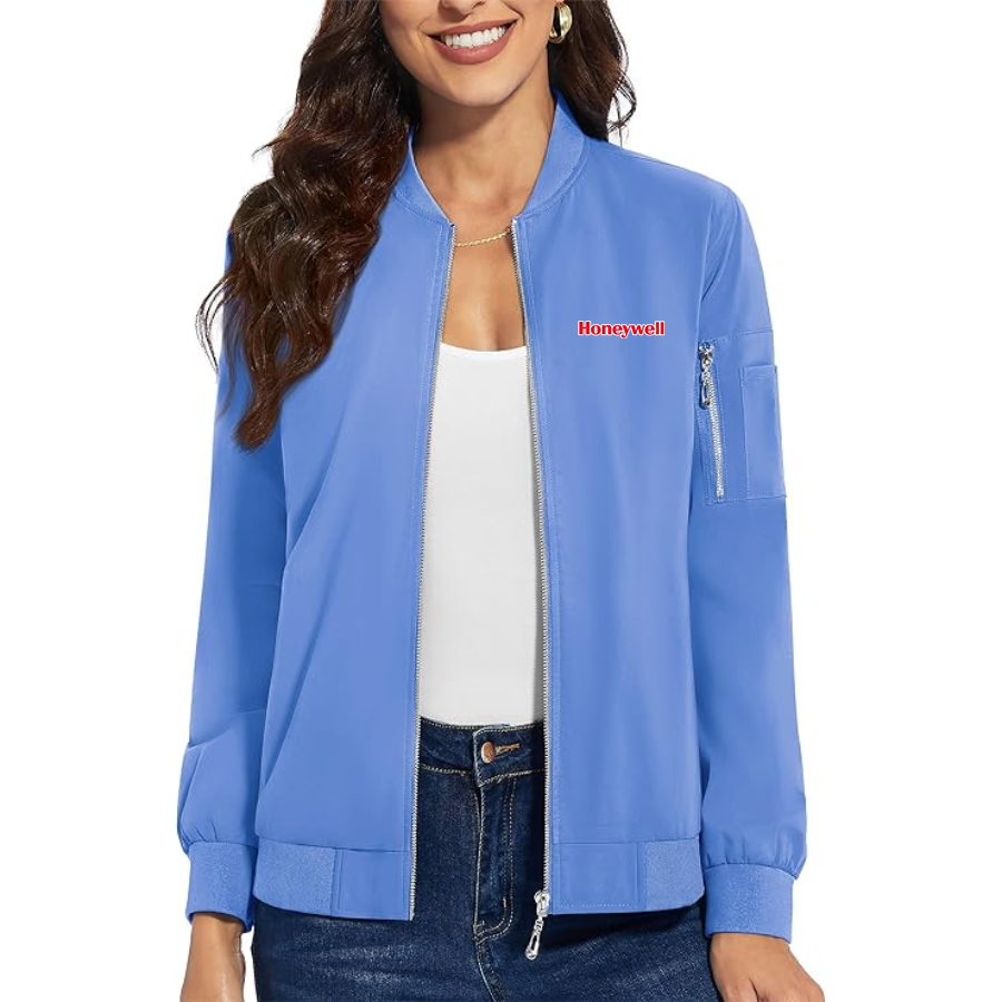 Women's Honeywell  Premium Bomber Jacket with Polished Detailing and Functional Sleeve Pocket Modern Luxury Outerwear