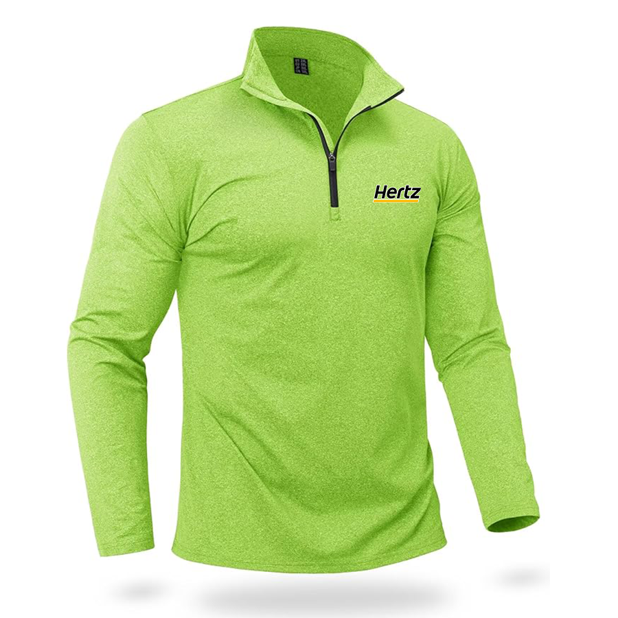 Men's Hertz Quarter Zip Pullover Premium Fleece Lined Heather Long Sleeve Golf Shirts Midweight 1/4 Half Zip Sweatshirts