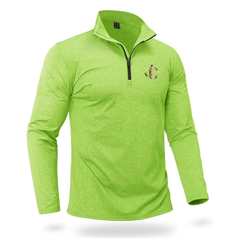 Men's Jimmy Choo Quarter Zip Pullover Premium Fleece Lined Heather Long Sleeve Golf Shirts Midweight 1/4 Half Zip Sweatshirts