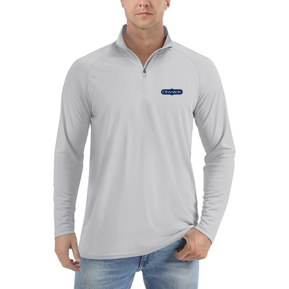 Men's Cinnabon Lightweight Quarter-Zip Athletic Shirt Long Sleeve Performance Wear