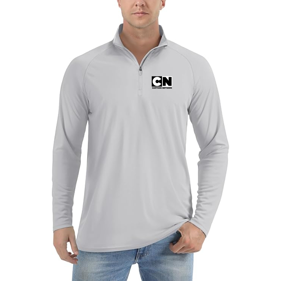 Men's Cartoon Network Lightweight Quarter-Zip Athletic Shirt Long Sleeve Performance Wear