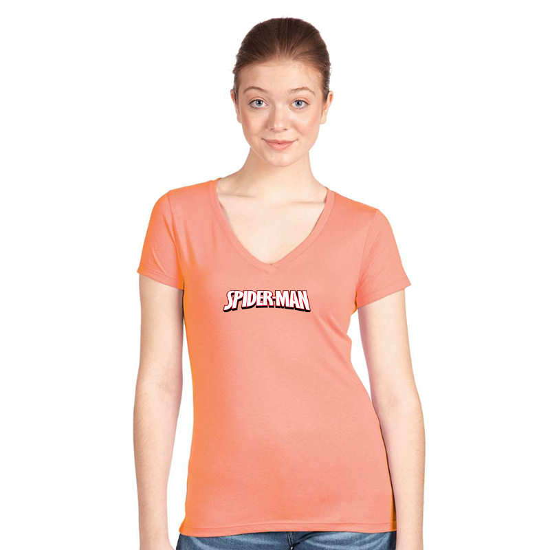 Women's Spider Man Next Level Ideal V-Neck T-Shirt