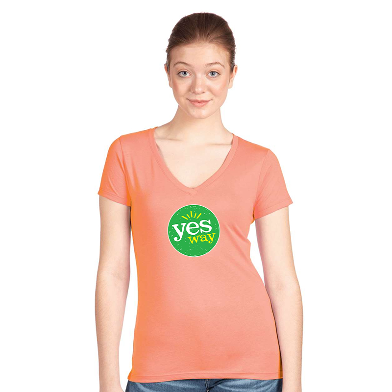 Women's Yes Way  Next Level Ideal V-Neck T-Shirt