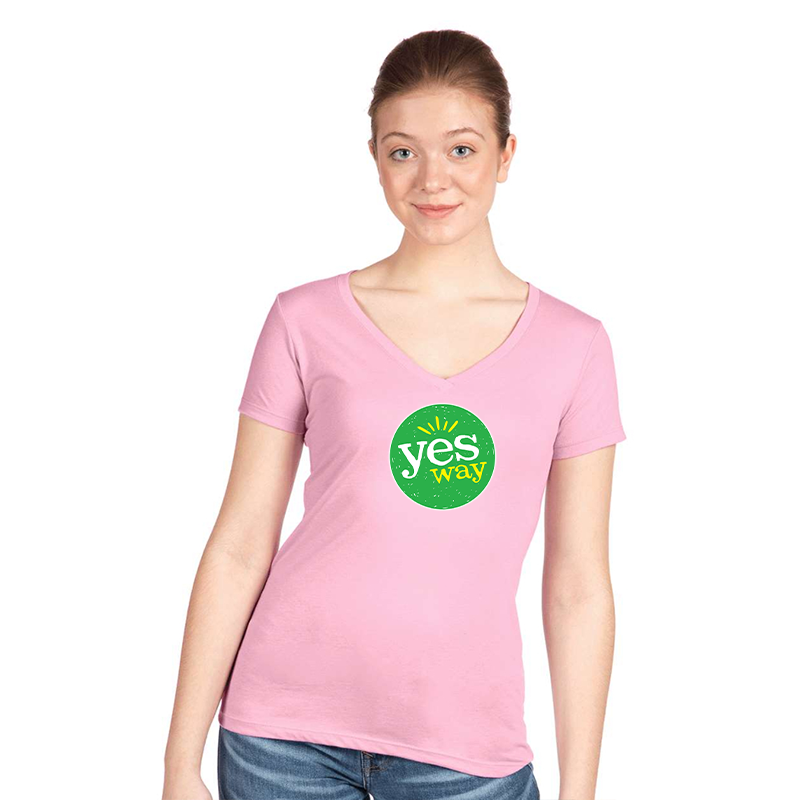 Women's Yes Way  Next Level Ideal V-Neck T-Shirt