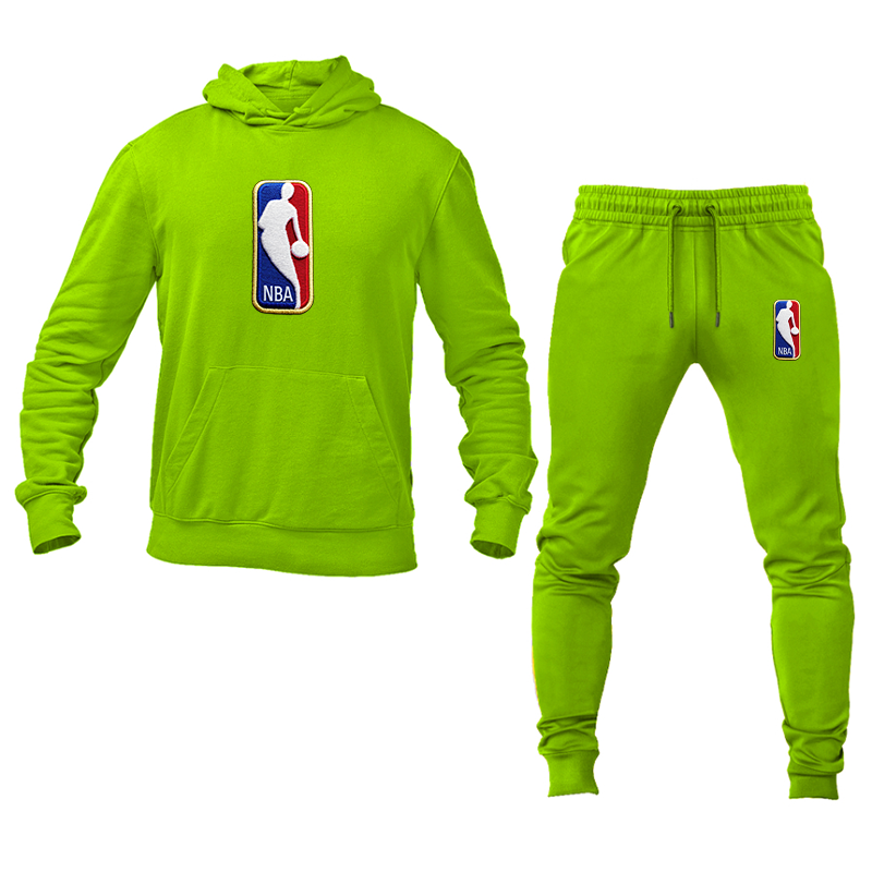 Men's NBA Embroidered Hoodie and Joggers Set