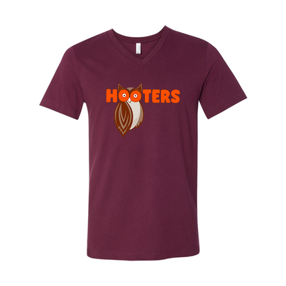 Men's Hooters BELLA  CANVAS  Jersey V-Neck Tee