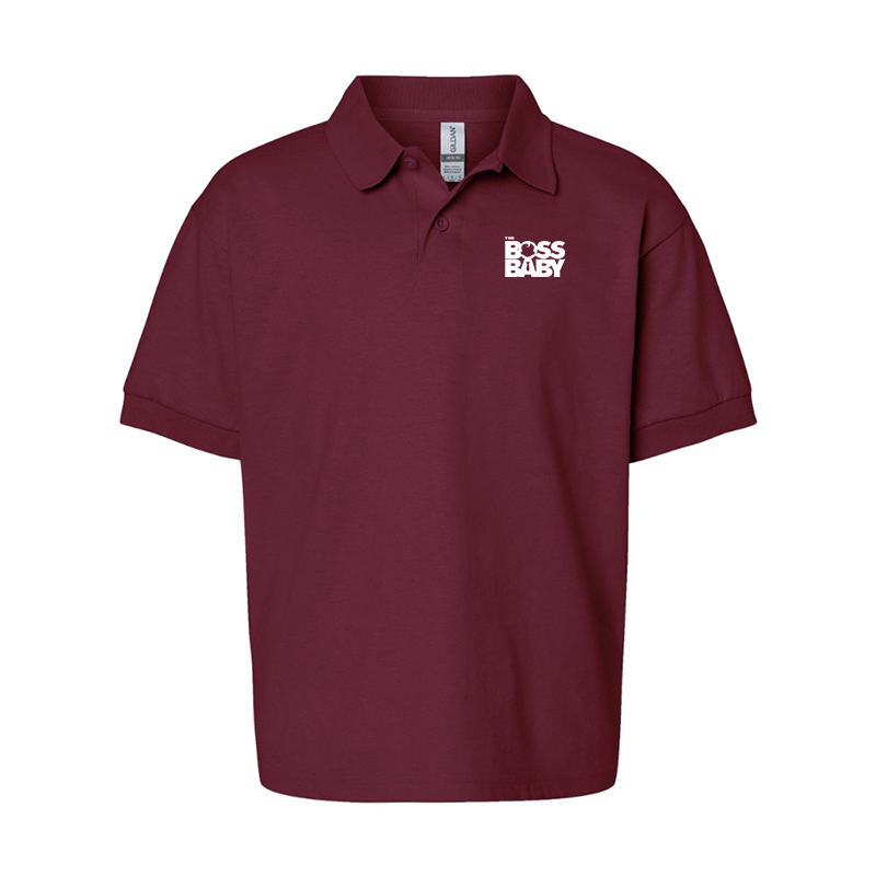 Youth's Boss Baby Gildan Dry Blend Jersey Polo