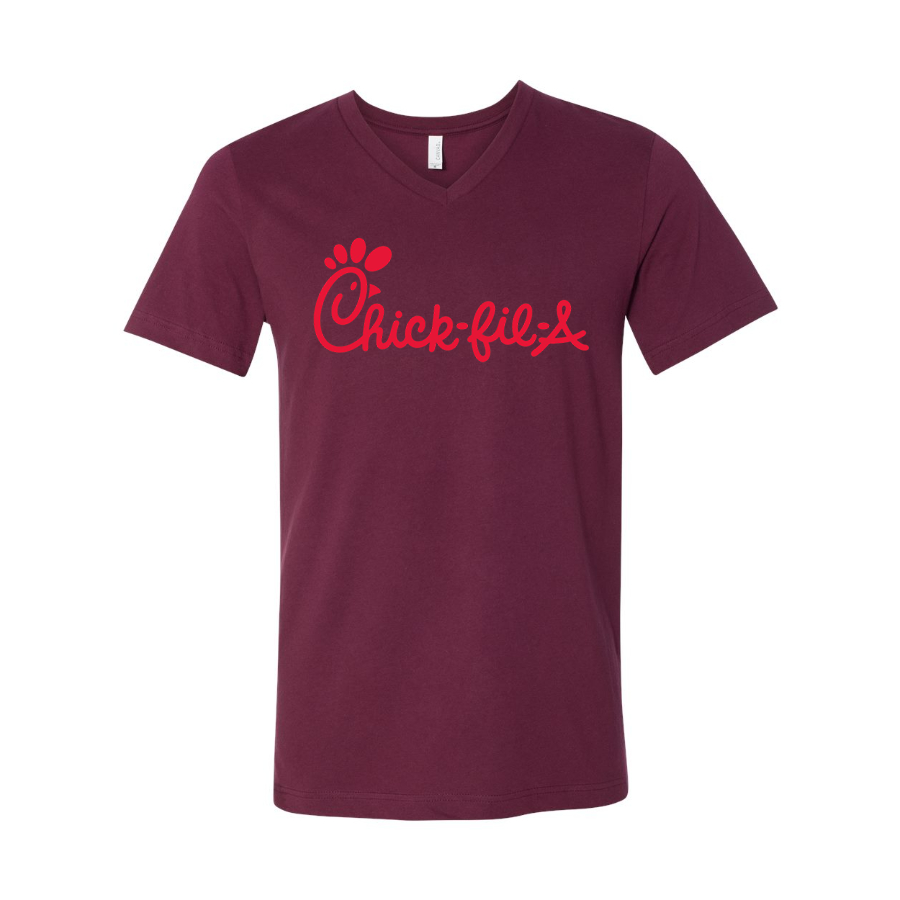 Men's Chick-fil-A BELLA  CANVAS  Jersey V-Neck Tee