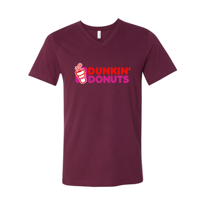 Men's Dunkin Donuts BELLA  CANVAS  Jersey V-Neck Tee