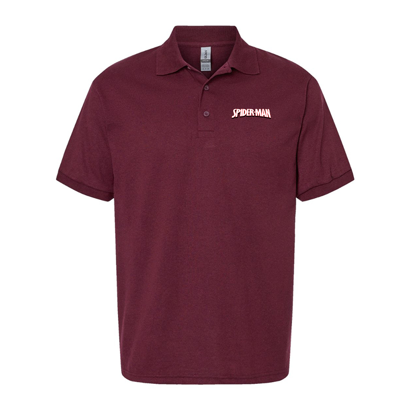 Men's Spider Man  Gildan Dry Blend Jersey Polo
