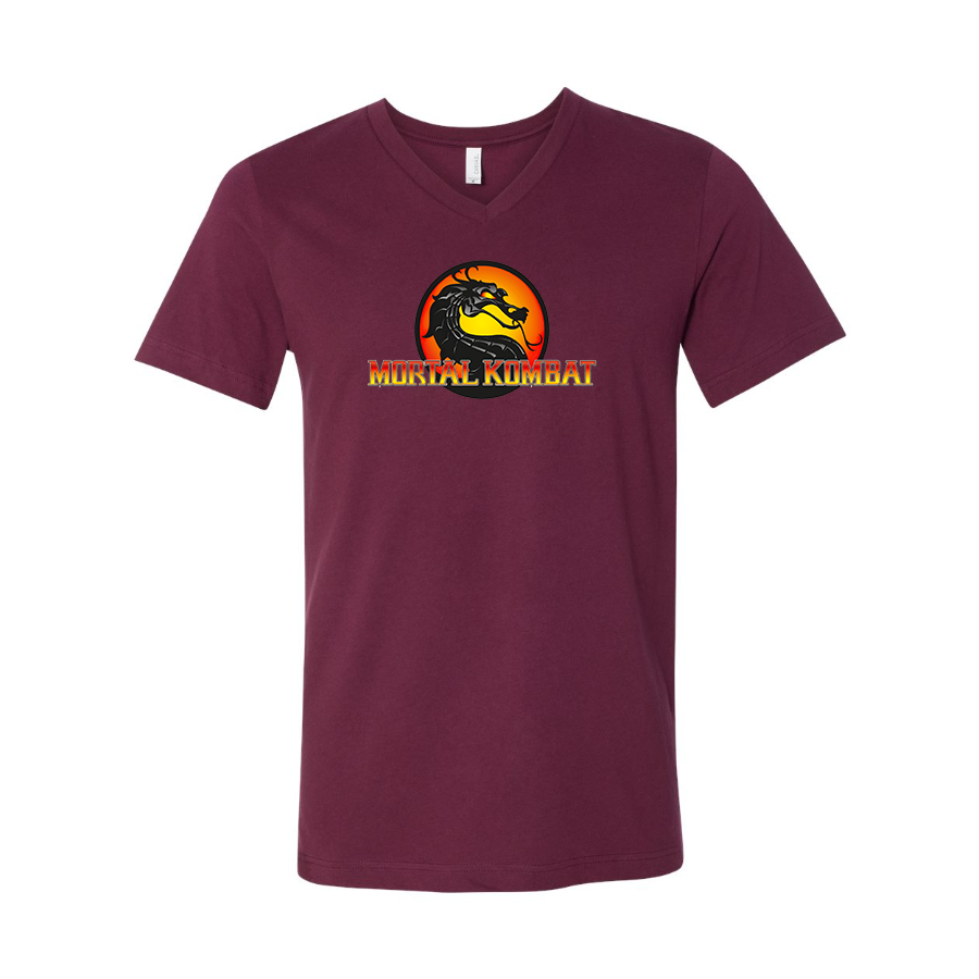 Men's Mortal Kombat BELLA  CANVAS  Jersey V-Neck Tee