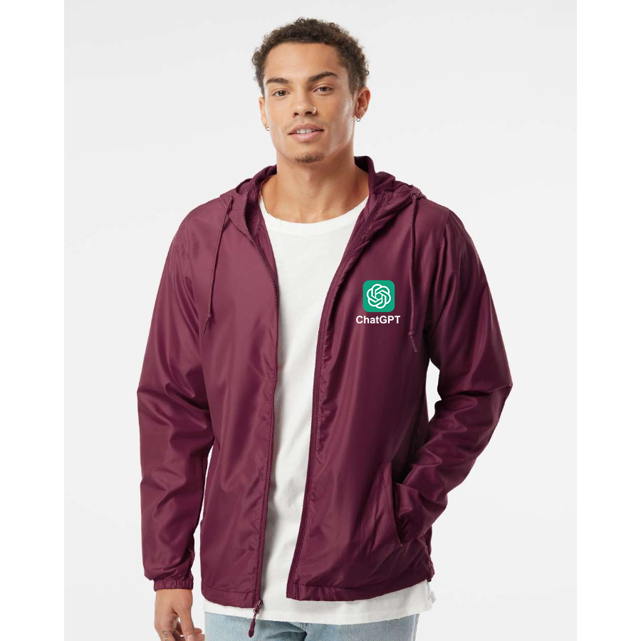 Men's ChatGPT Independent Trading Co Lightweight Windbreaker Full-Zip Jacket