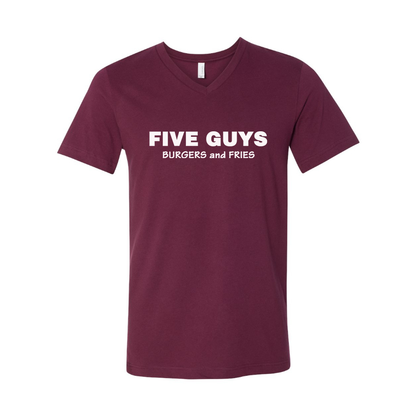 Men's Five Guys  BELLA  CANVAS  Jersey V-Neck Tee