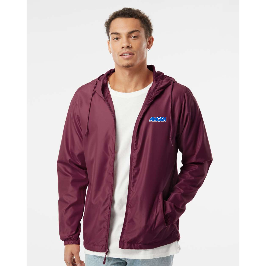 Men's Amgen Independent Trading Co Lightweight Windbreaker Full-Zip Jacket