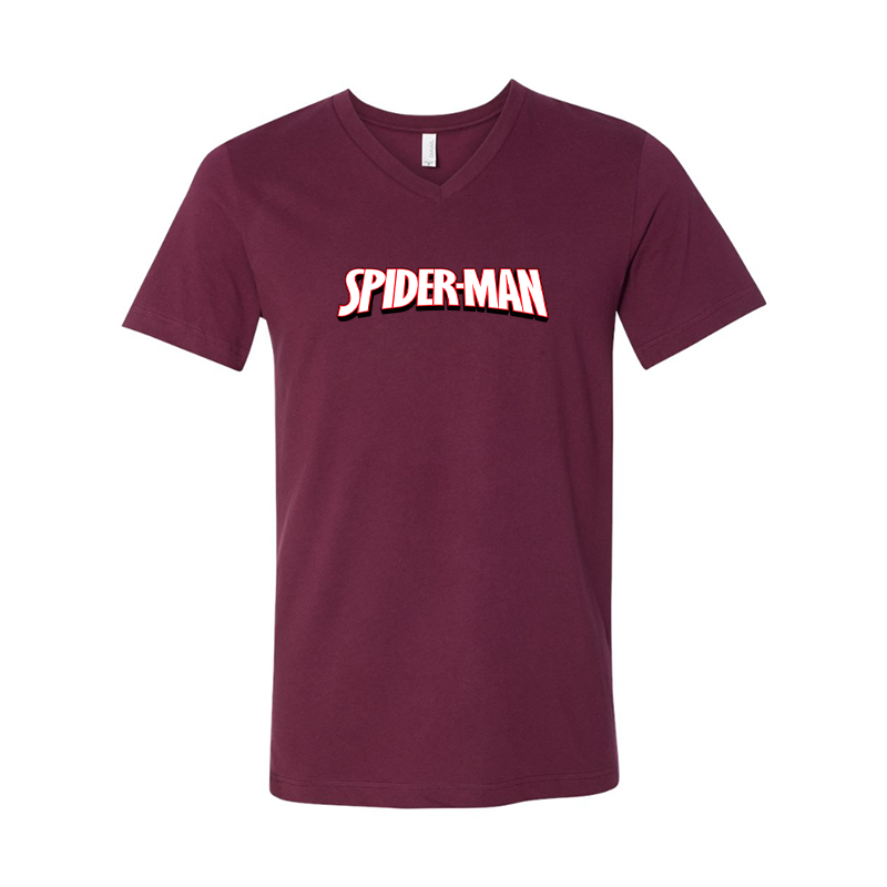 Spider Man BELLA  CANVAS  Jersey V-Neck Tee
