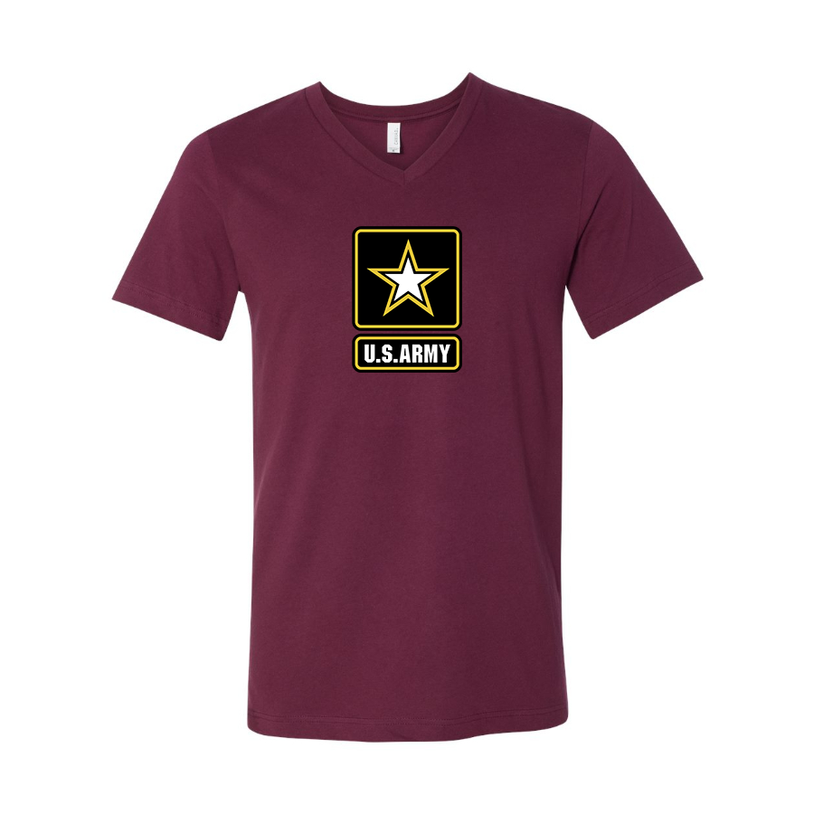 Men's  U.S. ARMY BELLA  CANVAS  Jersey V-Neck Tee